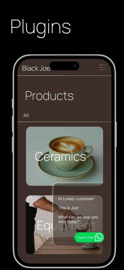 Use of whatsapp plugin implemented by Anna Web Design